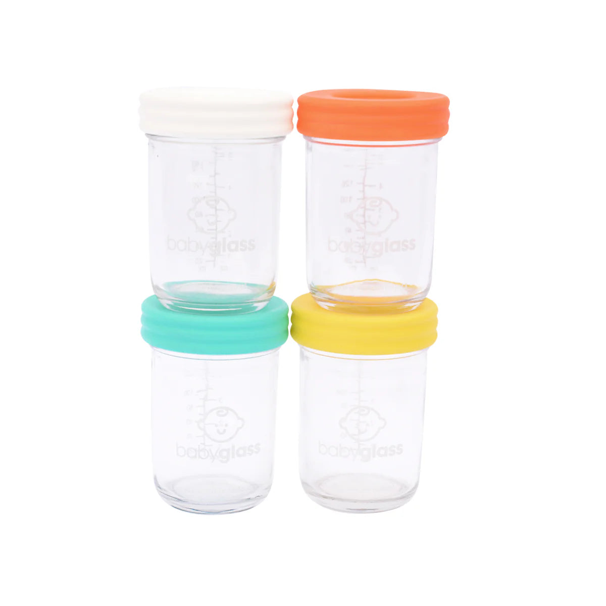 Contenedores de vidrio bqbyglass 4 de 240 ML