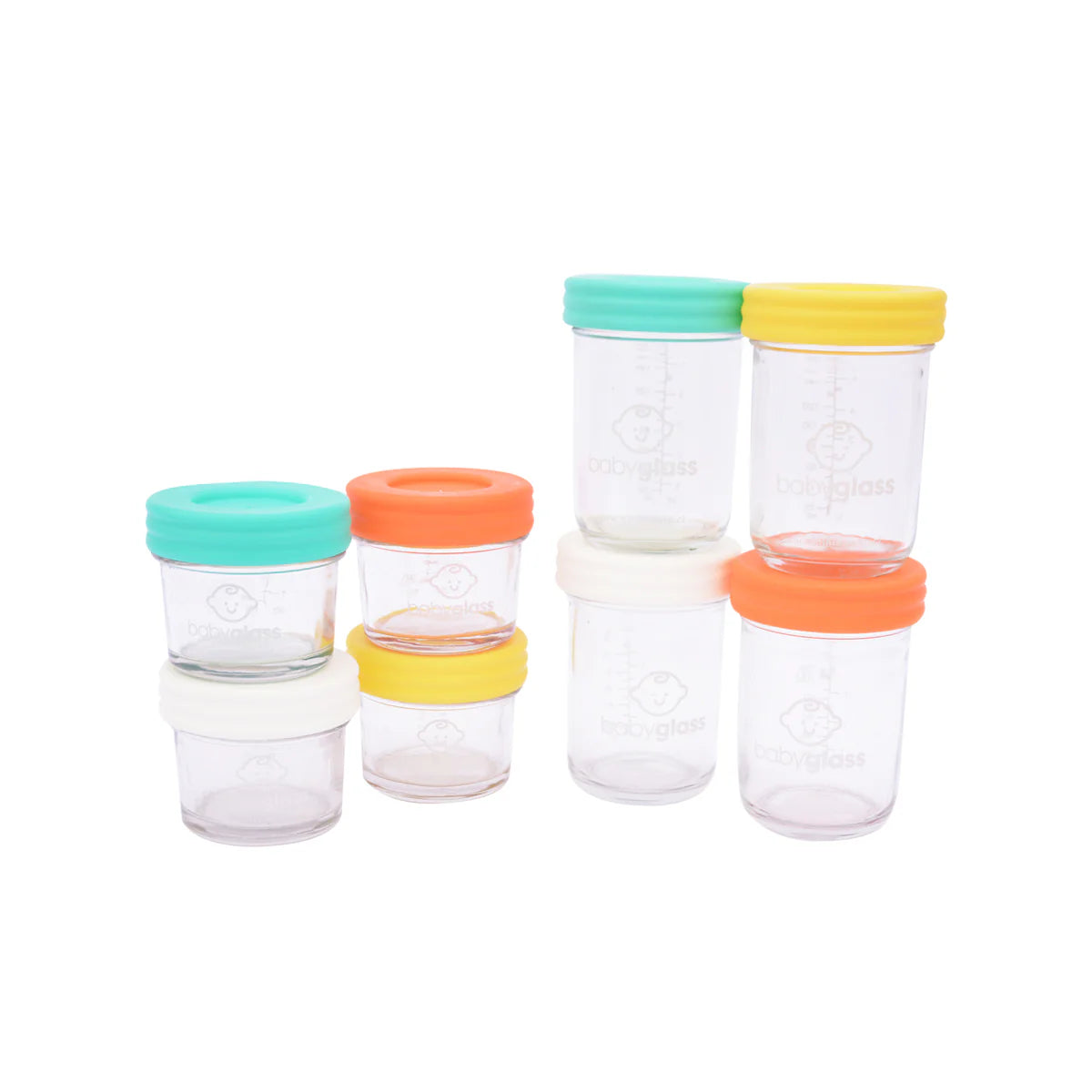 Contenedores de vidrio BABYGLASS 4 de 120 ML + 4 de 240 ML