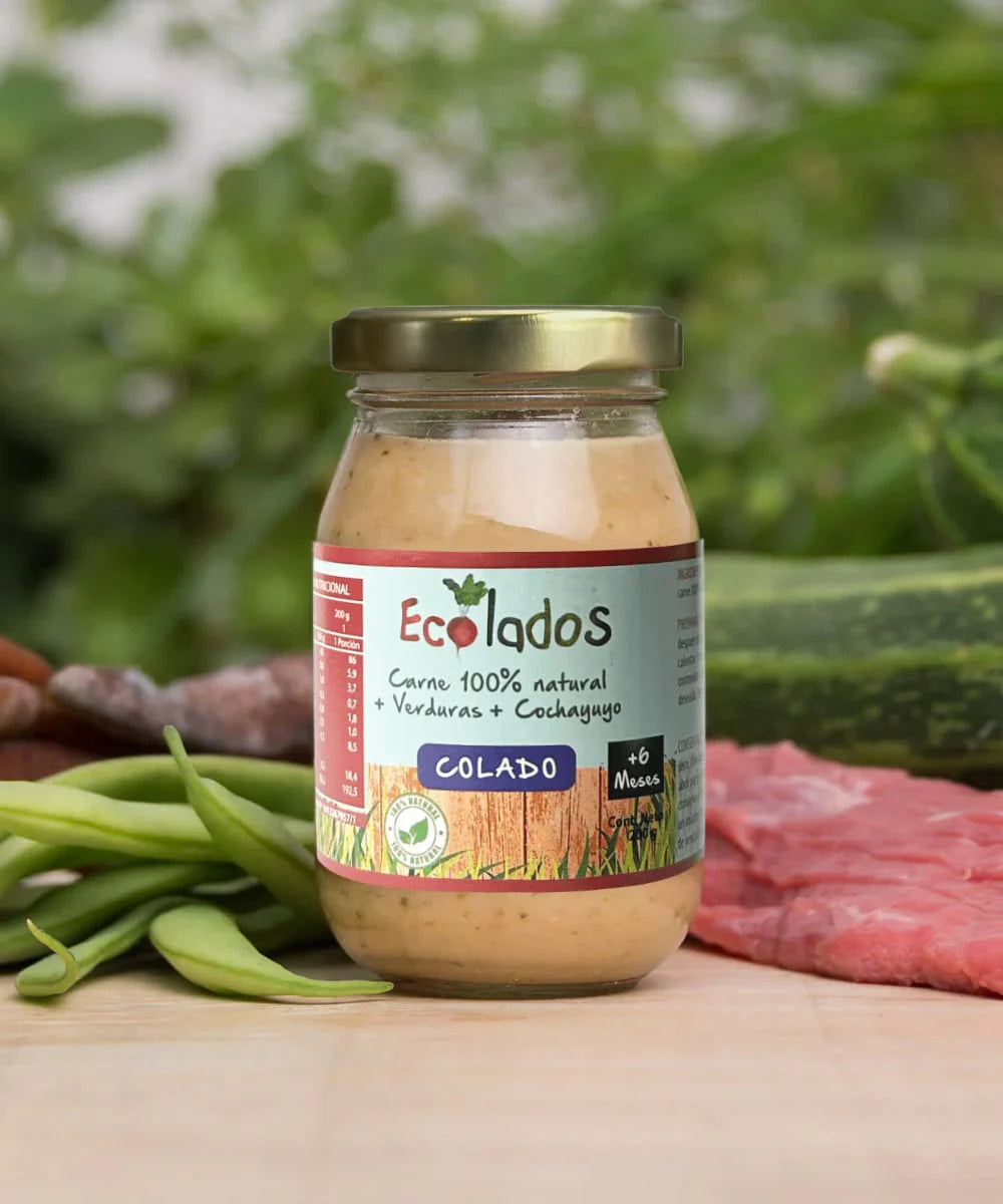 Colado de Carne 100% natural, Verduras y Cochayuyo