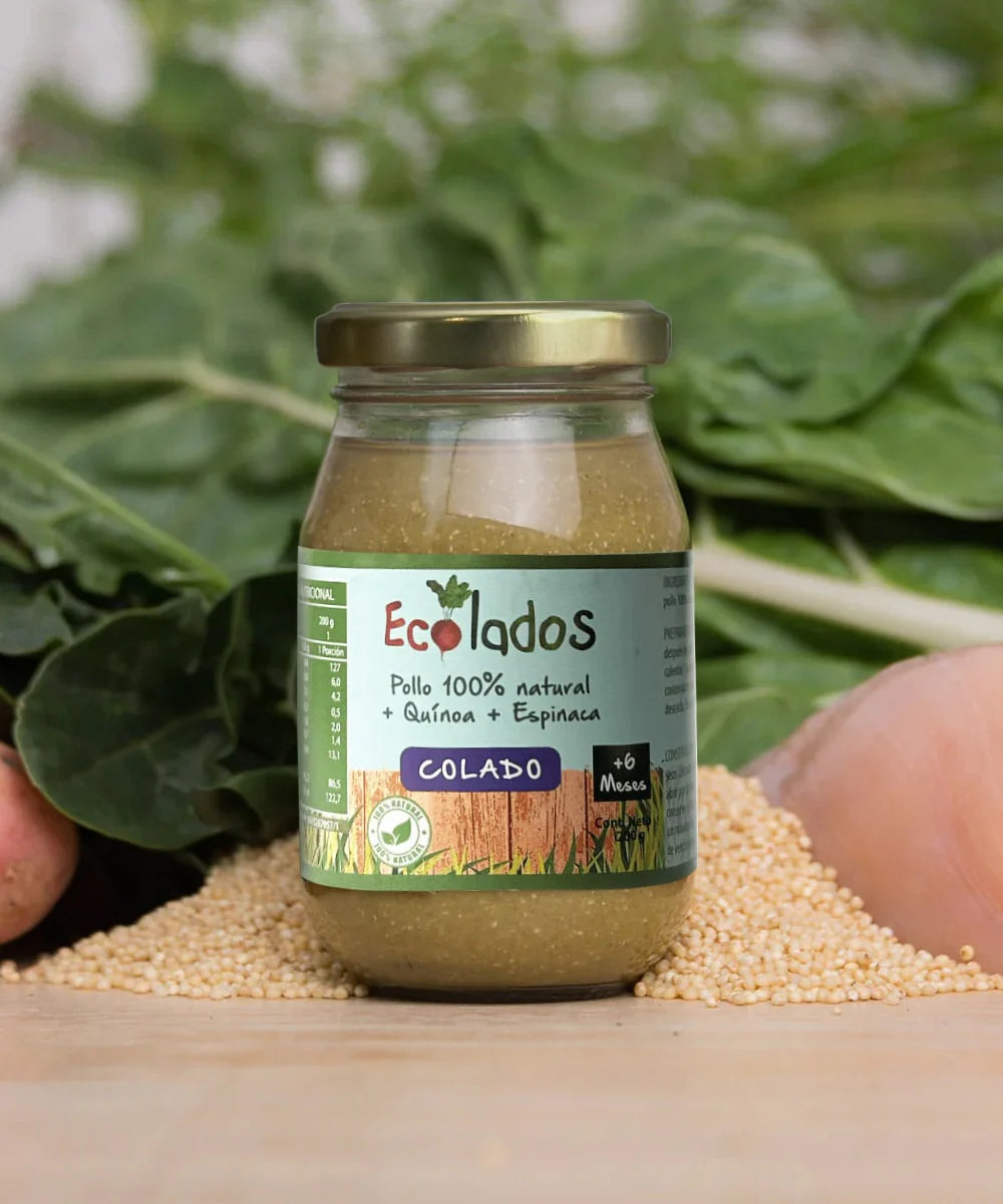 Colado de Pollo 100% natural, quínoa y espinaca