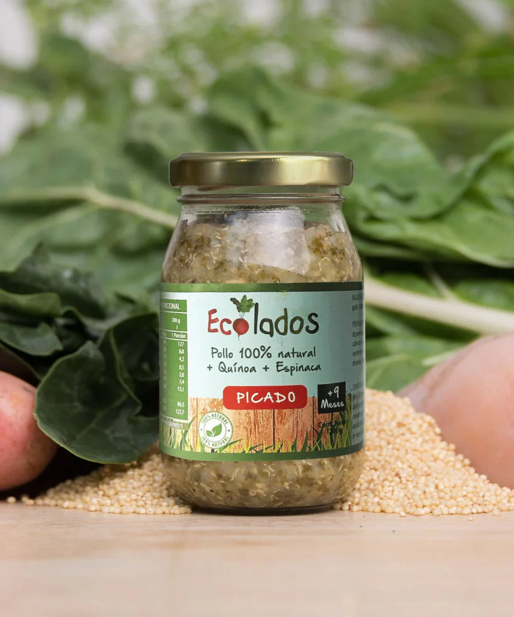 Picado de Pollo 100% natural, quínoa y espinaca