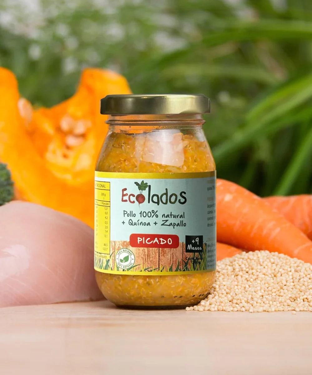 Picado de Pollo 100% natural, quínoa y zapallo