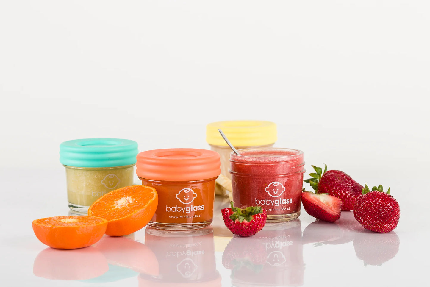 Contenedores de vidrio BABYGLASS 4 de 120 ML + 4 de 240 ML