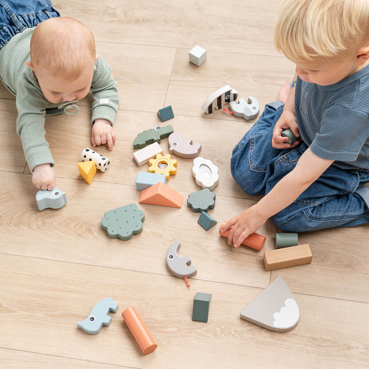 Bloques construcción 34 piezas DEER FRIENDS Done by Deer colour mix