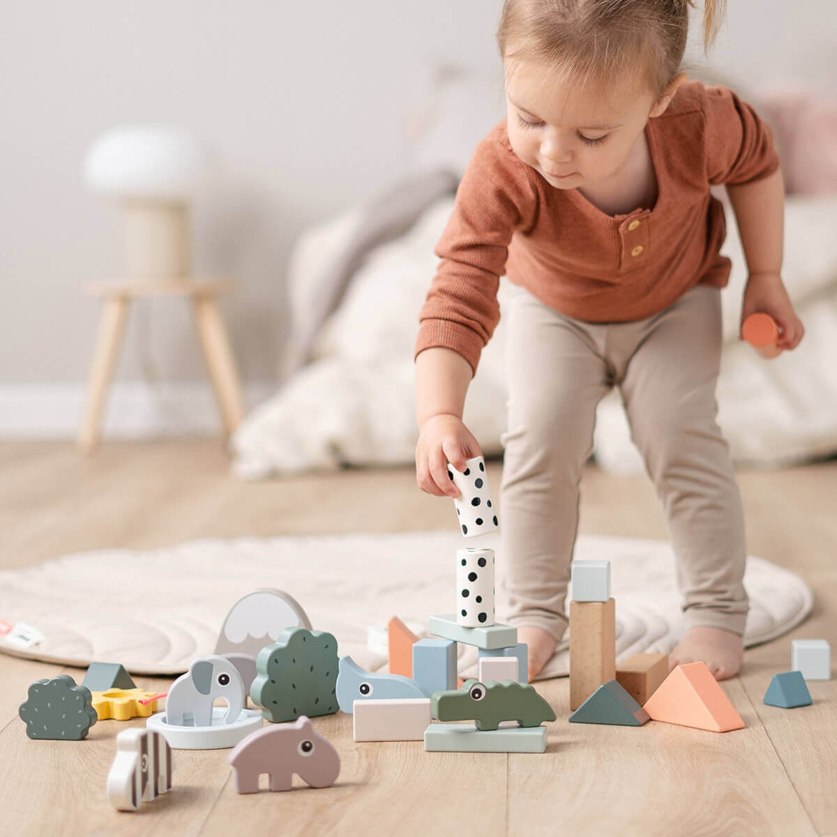 Bloques construcción 34 piezas DEER FRIENDS Done by Deer colour mix