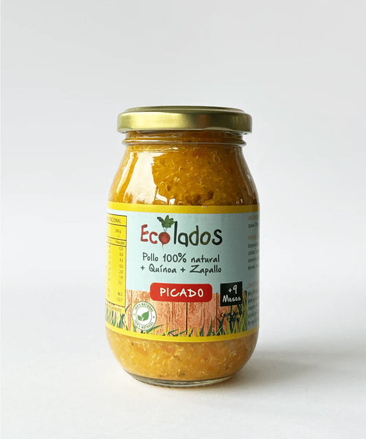 Picado de Pollo 100% natural, quínoa y zapallo